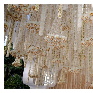 Guirnaldas de tela de jazmín blanco artificial hechas a mano en India para bodas, eventos, fiestas, decoración interior y exterior, guirnalda colgante - Product Image 5