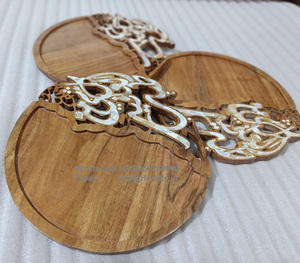 Superwin Ramadan Eid Mubarak bandeja musulmana hogar decorar servir comida bandeja Ramadan bandeja de madera por RF Crafts - Product Image 6