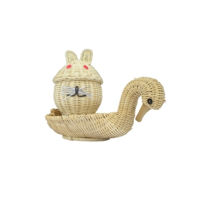 Multi-purpose Eco-friendly <b>White</b> Rattan Picnic & <b>Storage</b> <b>Basket</b> - Product Image 6