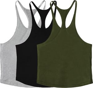 Men's Heather <b>Grey</b> Tank <b>Top</b> O-Neck Sleeveless Casual Breathable Knitted Cotton Muscle <b>Vest</b> Solid Color - Product Image 1