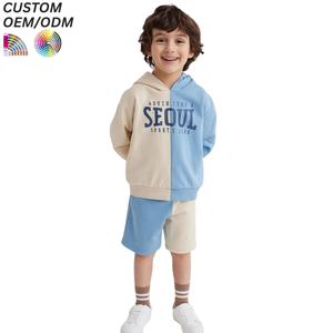 Sweat-shirts et ensembles de survêtements pour bébés personnalisés, tricotés en coton 100%, séchage rapide, vêtements pour enfants, vêtements de sport pour le jogging - Product Image 3