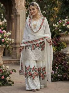 Presenting New Designer ,Party Wear Look ,<b>Top</b>-Plazzo and ,Dupatta With ,Heavy Embroidery Work - Product Image 2