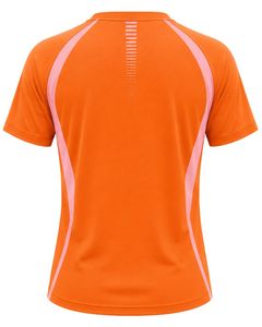 T-shirt de sport à séchage rapide pour hommes, orange et rose, respirant, pour course à pied, gym, entraînement athlétique, vêtements de sport - Product Image 2