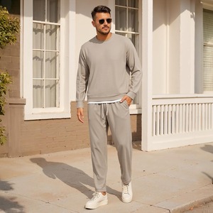 Ensemble de survêtement unisexe de qualité supérieure, 2 pièces, sweat-shirt et pantalon de jogging, vêtements décontractés élégants pour tous les jours - Product Image 2