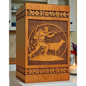 Natural Wood Urn for Green Funeral Ceremony Biodegradable Wooden Urn for Eco Burial by AYAANS - Product Image 3