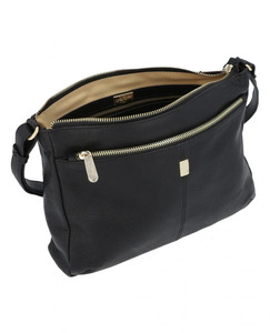 Sac bandoulière pour filles, sac à main noir en cuir véritable de haute qualité pour femmes, fermeture éclair, vente en gros 2026, couleur et logo personnalisés OEM - Product Image 3