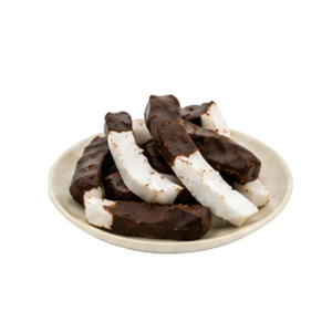 Coco seco cubierto de chocolate hecho con coco seco suave y selección de frutas secas para paquetes de venta al por menor. - Product Image 1