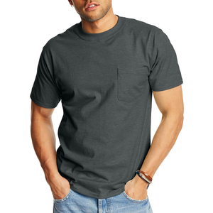 T-shirts en coton 100% fabriqués en usine, séchage rapide, couleur unie, pour l'été, coupe ample, manches courtes, décontractés, pour hommes - Product Image 4