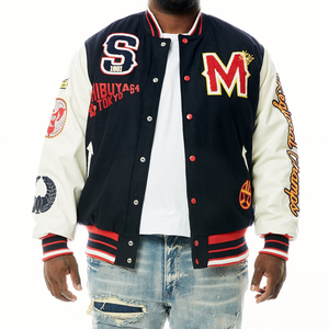 Custom Unisex American Style University College Letterman Baseball Varsity Bomber Jackets Supplier for <b>Men</b> Manufacturer - Product Image 5
