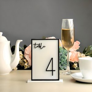 Modern Metal <b>Table</b> Number Stands with Place <b>Card</b> Holder for Event Decoration - Product Image 4
