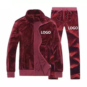 Survêtements d'hiver pour hommes grande taille à capuche en velours imprimé, séchage rapide, logo personnalisé, pour la course et le jogging, épais, vente en gros, haute qualité - Product Image 4