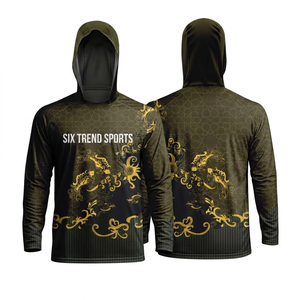 เสื้อฮู้ดผู้ชาย Six Trend Sports แขนยาว แห้งเร็ว ทรงสปอร์ต พิมพ์ลายแบบ Sublimation ผ้าเจอร์ซีย์ถักโพลีเอสเตอร์ เหมาะสำหรับใส่ในฤดูร้อน - Product Image 3
