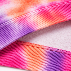 Sweat-shirt tie-dye pastel en coton bouclé premium, col rond, pull-over, fournisseur en gros OEM ODM, vêtements streetwear confortables et tendance - Product Image 6