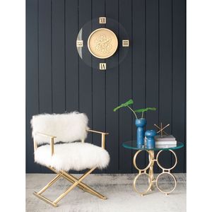 23.5 \ "orologio da parete rotondo con ingranaggio mobile numero romano Design unico per l'arredamento della casa - Product Image 5