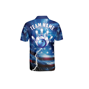เสื้อโบว์ลิ่งผ้าแคนวาสโพลีเอสเตอร์ 100% สั่งทำได้ พิมพ์ลายดิจิตอลแบบระเหิดสี ระบายอากาศได้ดี แขนสั้น สำหรับผู้ชายและผู้หญิง ขายส่ง - Product Image 4