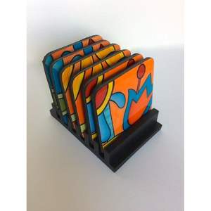 Sous-verres en MDF imprimés, finition brillante, protection des meubles pour la maison, la cuisine, la salle à manger, le café, revêtement émaillé, tapis et coussinets pour un usage quotidien - Product Image 2