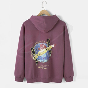 Sudaderas con capucha de tela gruesa de 450 GSM, 100% algodón polar, color morado, para unisex, venta al por mayor, impresión de logotipo personalizado según demandas personalizadas - Product Image 2