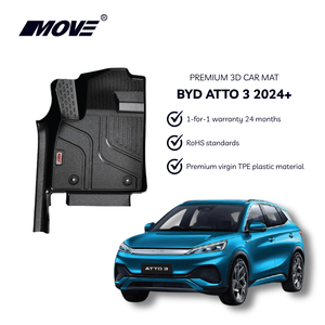 Alfombrillas de coche de ajuste personalizado TPE Premium directas de fábrica para BYD Atto 3 2024 + antideslizante inodoro de alta calidad para todo tipo de clima - Product Image 2