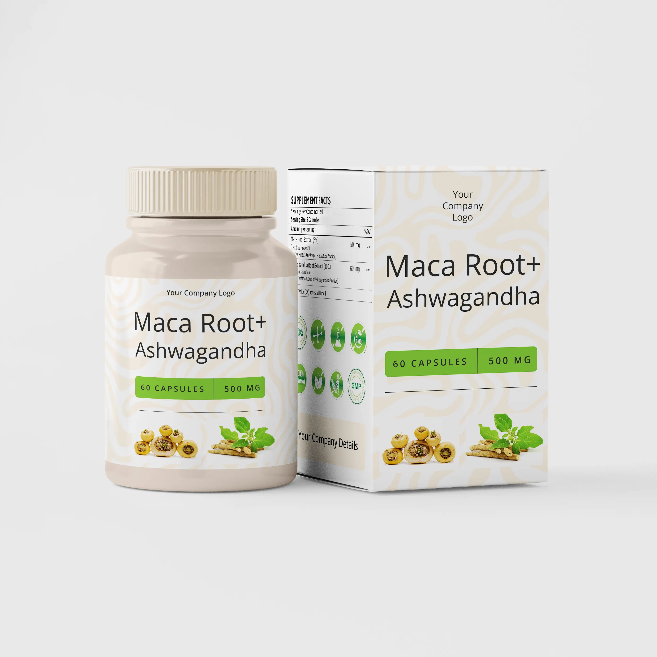 Racine de maca fournie en usine avec extrait d'ashwagandha Supplément à base de plantes de qualité supérieure Exportateur en vrac offrant les meilleurs prix