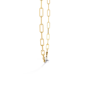 Pendentif barre en or jaune 14 carats avec diamant brillant de laboratoire certifié IGI, style trombone, collier en diamant synthétique - Product Image 2