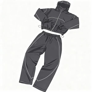 Factory Custom 3m Reflective Zip up Hoodies and <b>Nylon</b> <b>Track</b> <b>Pants</b> Windbreaker Tracksuit Lightweight Jogger <b>Nylon</b> Windcheater Set - Product Image 6