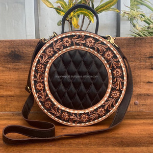 กระเป๋าสะพายพาดลำตัวกลมหนังลายตามสั่งสำหรับผู้หญิง2024หนังเป็นเครื่องมืองานออกแบบใหม่ - Product Image 2