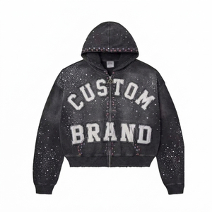 Nouvelle Arrivée 2026 – Sweat à Capuche Streetwear Personnalisé Style Y2K avec Broderie, 100% Coton Molletonné Respirant, Coupe Boxy Épaules Tombantes pour Homme - Product Image 2