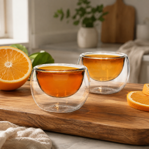 Tasse en verre borosilicate double paroi 280 ml faite à la main, sans plomb, isolée, pour café, thé, latte, expresso, réutilisable, en gros - Product Image 6