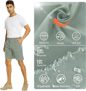 กางเกงขาสั้นเดินป่าสำหรับผู้ชาย กางเกงขาสั้นตกปลาแบบยืดน้ำหนักเบา กางเกงขาสั้นทำงานแบบแห้งเร็ว กางเกงขาสั้นลำลองสำหรับผู้ชายฤดูร้อน - Product Image 3