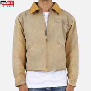 Chaqueta de Trabajo de Lona de Primera Calidad, Tela de Algodón Resistente, Costuras Reforzadas, Ropa de Trabajo Multiusos, OEM ODM - Product Image 1
