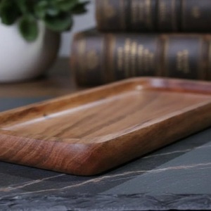 Bandeja de Servir Moderna, Personalizable, Hecha a Mano, Ecológica, de Madera Maciza de Acacia, para Café, Té, Desayuno, Merienda, Decoración Otomana - Product Image 3