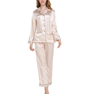 Pijama de Manga Larga para Mujer, Talla Grande, con Cuello y Cierre Elástico en la Cintura, Más Vendida - Product Image 3