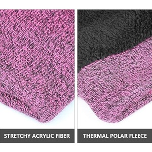 Gorro de Punto Waffle de Poliéster/Algodón, Texturizado, Suave, Cálido, con Puño Elástico, Unisex, Informal, para Invierno, Correr, Senderismo, Ropa de Calle - Product Image 6