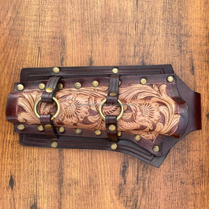 Vintage Stijl Western Handgemaakte Bewerkte Runderleer Rechtshandige <span class=keywords><strong>Cowboy</strong></span> <span class=keywords><strong>Holster</strong></span> Echt Lederen Verborgen Riem Lus <span class=keywords><strong>Holster</strong></span> - Product Image 3