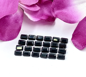 Cuentas facetadas octogonales de espinela negra de calidad AAA, 6*4 mm, 7*5 mm, 100% piedra preciosa natural para la fabricación de joyería a precio de mayorista. - Product Image 3