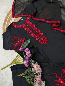 ชุดสาหรี่กะมีซปักลายดอกไม้สำหรับผู้หญิง รุ่นโซเฟีย โมเดิร์น ปาร์ตี้ เหมาะสำหรับทุกฤดูกาล - Product Image 3