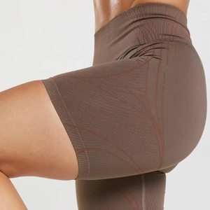 Shorts de Yoga Personalizados sin Costuras de Alta Calidad para Mujer, Ropa Deportiva para Gimnasio, Transpirable, Ecológica, con Tela con Memoria y Estampado Animal - Product Image 2