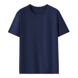 200g <b>100</b>% Cotton <b>Polyester</b> Men's and Women's Summer Vintage Eco-Friendly Quick Dry Short Sleeve Round-Neck Knitted T-<b>Shirt</b> - Product Image 1