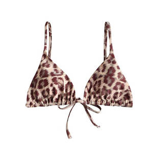 Customized Women's OEM Backless Two-Piece <b>Bikini</b> Swimsuit with Tie-Side Bottom Spandex/Polyester Material Custom Print - Product Image 2