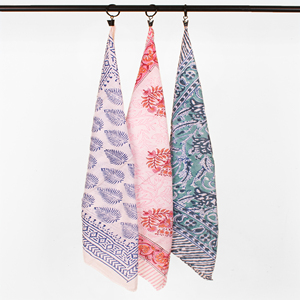 Jaipuri Block Print 100% Organic Cotton Neckerchief Ethnic Bandana Scarf Travel <b>Accessories</b> Sustainable Gift Wrapping Wristband - Product Image 5