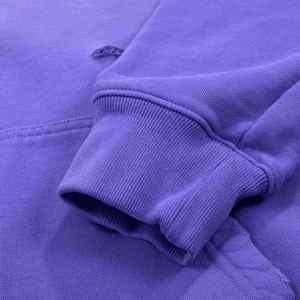 Sweat à capuche délavé à l'acide 100% coton molletonné, coupe décontractée unisexe, streetwear personnalisé, effet vieilli - Product Image 4