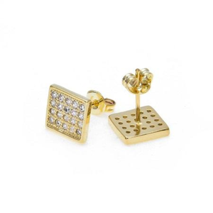 0.40 TCW Real Round Cut Diamond <b>Stud</b> <b>Earrings</b> | 14K Gold Square Cluster Design Luxury <b>Fine</b> Jewelry Gift for Women Elegant Style - Product Image 3