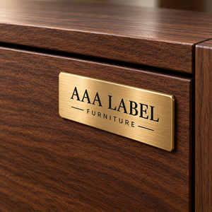 Plaque de logo en métal gaufré pour mobilier, OEM pour collections de luxe et identité de marque haut de gamme - Product Image 4