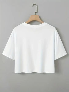 22 Camisetas de Poliéster Lisas Teñidas para Mujer, Cuello Redondo, Manga Corta, Transpirables, Ecológicas, Fabricante y Proveedor Mayorista - Product Image 2