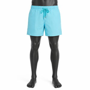 Shorts Bermuda pour Hommes, Séchage Rapide, Couleur Unie, Taille Moyenne, Cordon de Serrage, Shorts Casual avec Poches pour Hommes - Product Image 1