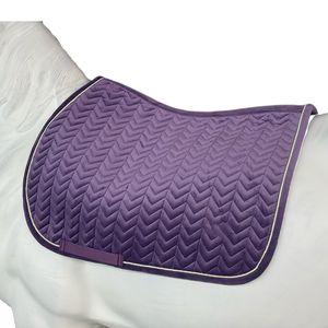 Tapis de selle en velours polyester matelassé en V, durable et absorbant les chocs, pour concours d'équitation - Product Image 3