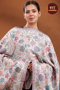 Floral Printed Ethnic Shawl <b>Wrap</b> Microfiber Scarf Sand Proof Lightweight Stole for Travel Home Gym - Product Image 5