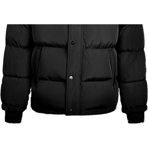 Custom OEM Printed <b>Fleece</b> Puffer Stand Collar Front Logo Men Plus Waterproof Windproof Breathable Eco-Friendly Casual <b>Jacket</b> - Product Image 3