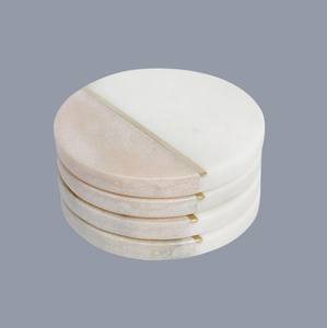 Ensemble de sous-verres en gros | Ensemble de sous-verres personnalisés | Ensemble de sous-verres en marbre blanc | Accessoires de cuisine | Dessous de tasses | Sous-verres faits à la main - Product Image 3