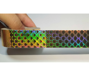 Ruban adhésif washi de haute qualité, motif paon holographique doré, ruban adhésif décoratif réfléchissant arc-en-ciel pour scrapbooking et emballage - Product Image 4